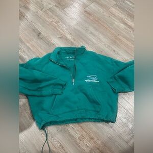 SET ACTIVE cropped sweatshirt with drawstring